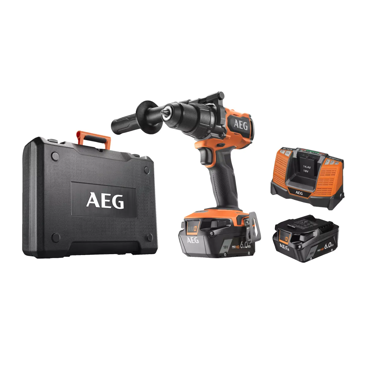 AEG BSB 18BL2 18V Akülü Darbeli Matkap, stüdyo ürün fotoğrafı