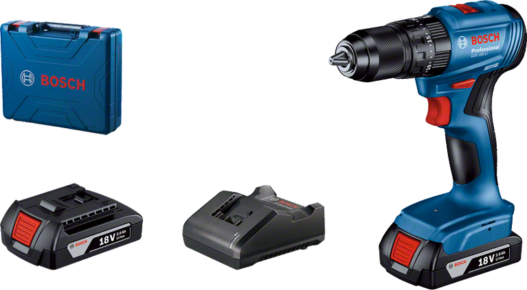 Bosch GSB 185-LI 18V darbeli matkap, stüdyo ürün fotoğrafı