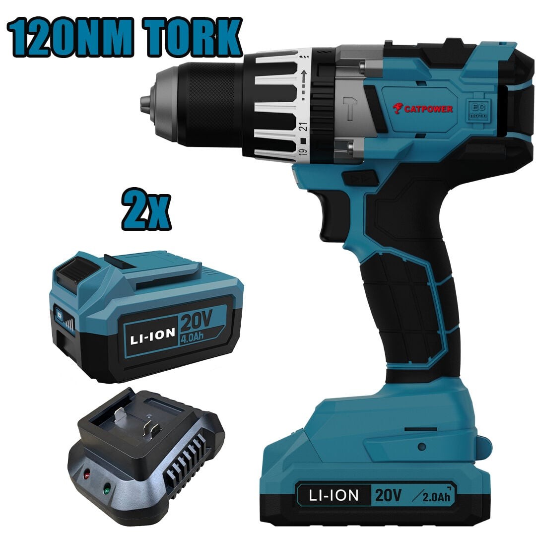 CatPower 4210 20V Akülü Darbeli Vidalama Matkap 13mm 120Nm