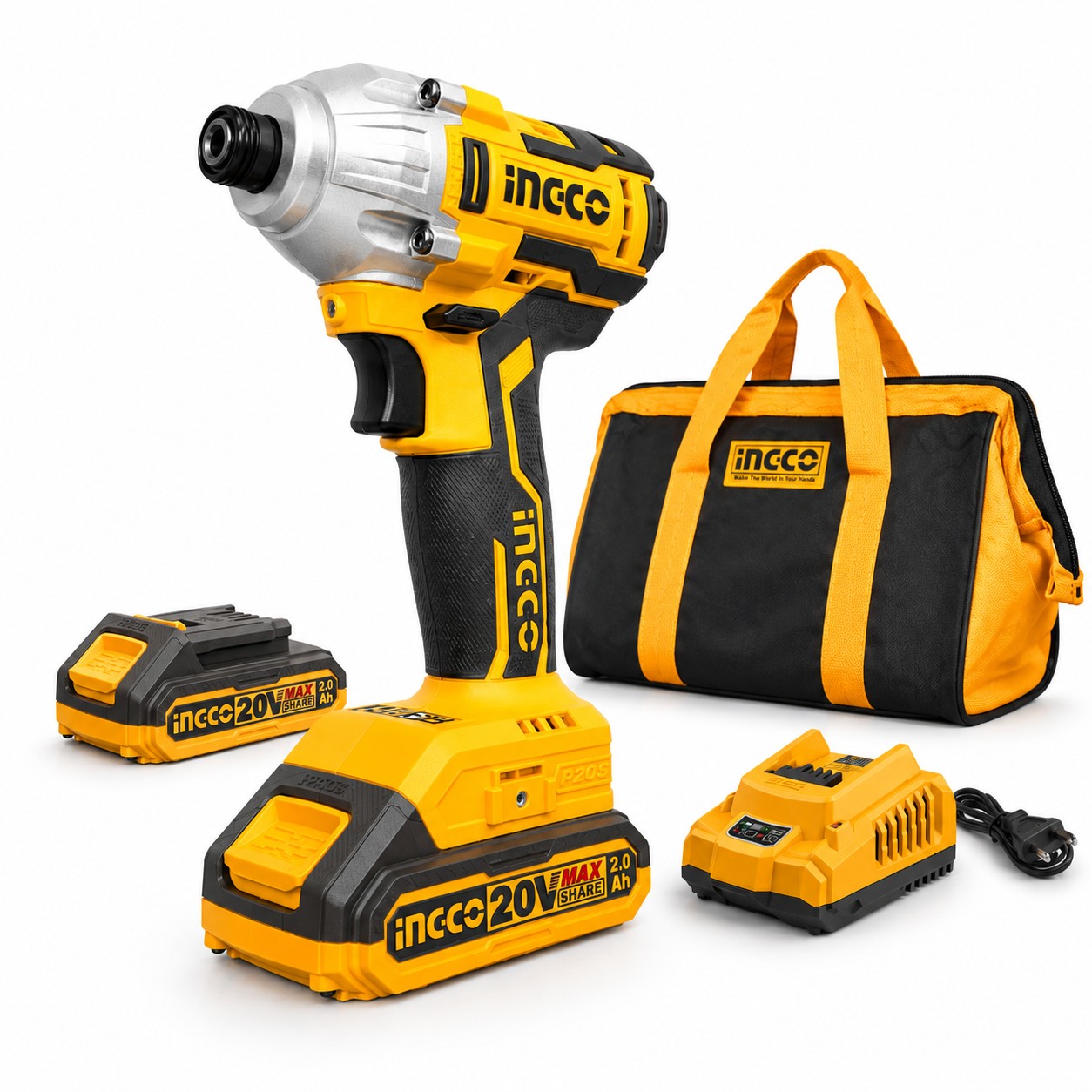 Ingco CIRLI2002 20V Akülü Kömürsüz 1/4" Darbeli Vidalama