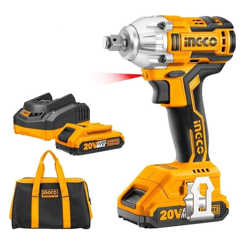 Ingco CIWLI2001 20V Akülü Kömürsüz 1/2" Somun Sıkma