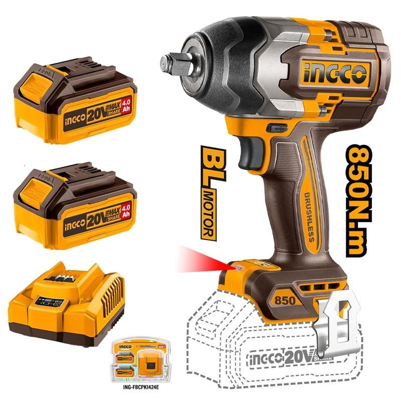 Ingco CIWLI20851 20V Akülü Kömürsüz 1/2" Somun Sıkma