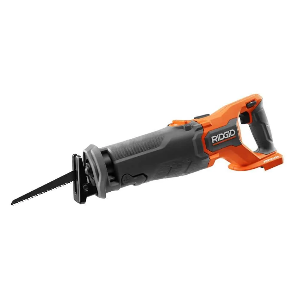 Ridgid R8647B 18V fırçasız panter testere, stüdyo ürün fotoğrafı