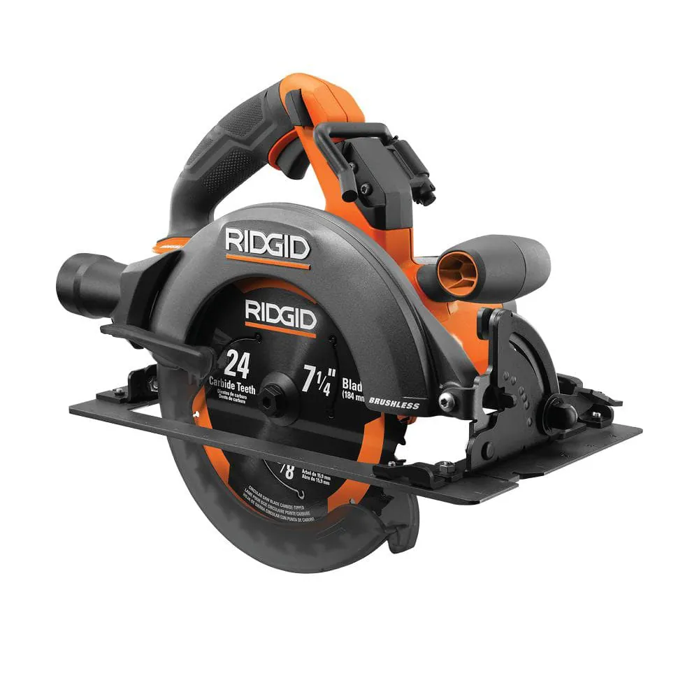 Ridgid R8657B 18V 185 mm sınıf daire testere, stüdyo ürün fotoğrafı