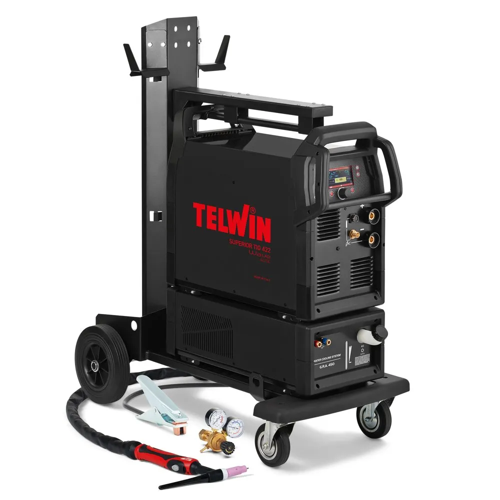 Telwin SUPERIOR TIG 422 WAVE AC/DC AQUA + TROLLEY TIG/MMA Kaynak Makinesi 400A