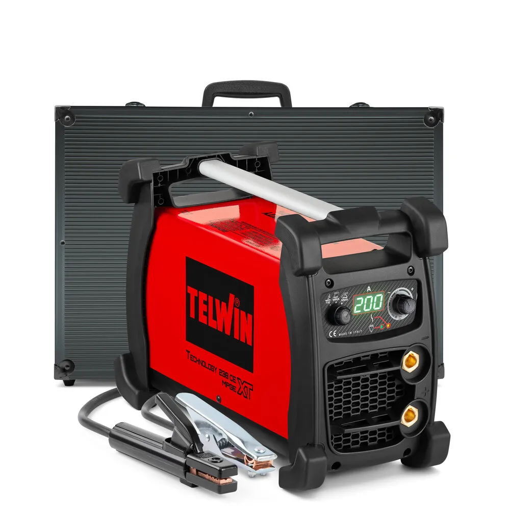 Telwin TECHNOLOGY 238 XT CE/MPGE + CARRY CASE MMA Kaynak Makinesi 200A