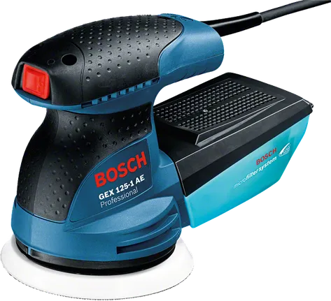 Bosch GEX 125-1 AE 250W 125 mm eksantrik zımpara, stüdyo ürün fotoğrafı