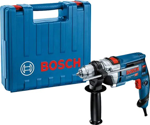 Bosch GSB 16 RE 750W darbeli matkap, stüdyo ürün fotoğrafı