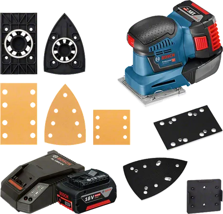 Bosch GSS 18V-10 18V titresimli zımpara, stüdyo ürün fotoğrafı