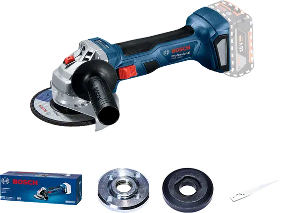 Bosch GWS 180-LI 18V 125 mm avuç taşlama, stüdyo ürün fotoğrafı